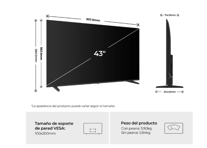 Televisor 43¨ Haier K85 Series H43K85GUX