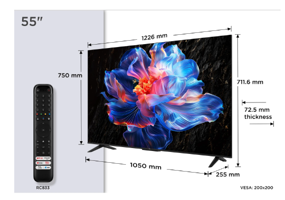 TV TCL LED 55" - 55P69K