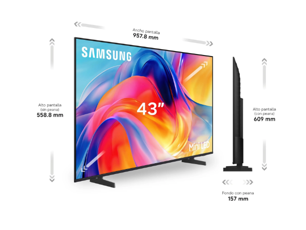 TV Mini LED 43" - Samsung TU43M73HAUXXC