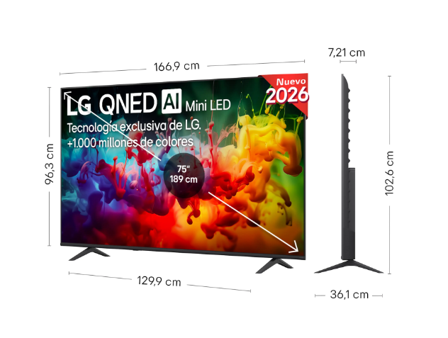 TV QNED Mini LED 75" - LG 75QNED72B6A
