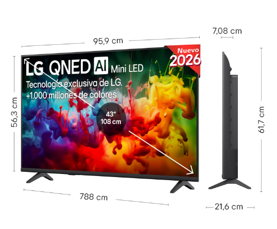 TV QNED Mini LED 43" - LG 43QNED72B6B