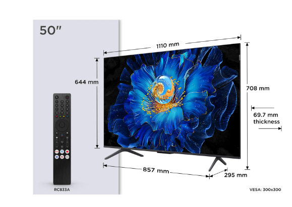 TV QD-Mini LED 50" - TCL 50C6KS
