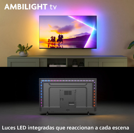 TV QLED 55" - Philips Ambilight 55PUS8510/12