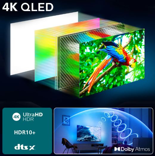 TV QLED 55" - Philips Ambilight 55PUS8510/12