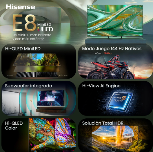 TV Hisense 85E8S Mini LED 85" 4K