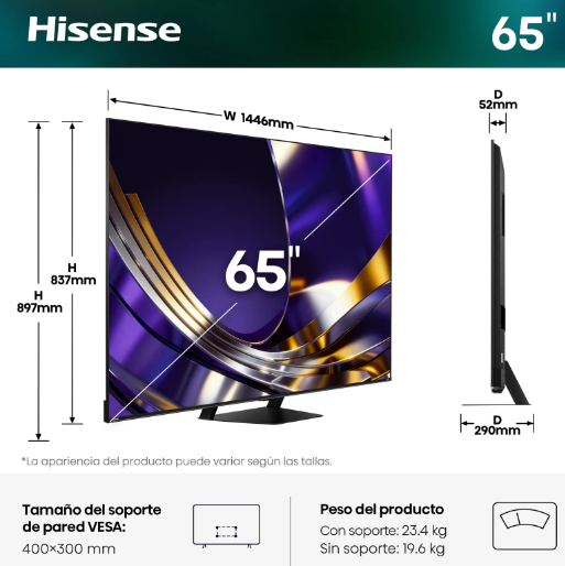 TV Hisense 65U7S PRO Mini LED 65" 4K