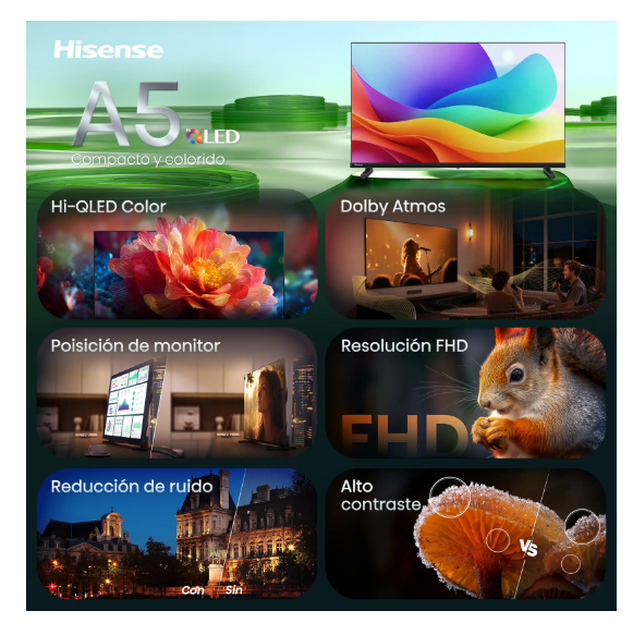 TV Hisense 32A5S QLED 32" Full HD