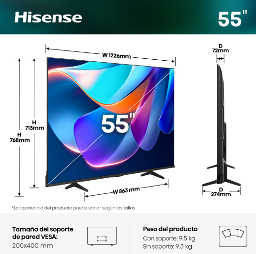 Televisor Hisense 55A6S LED 55" 4K