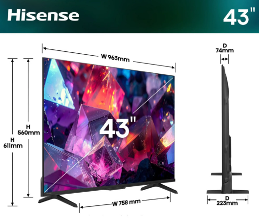 TV Hisense 43E7S PRO QLED 43" 4K
