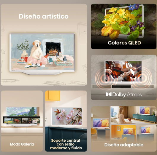 Televisor  Hisense 32S5Q QLED 32" Modo Arte Blanco