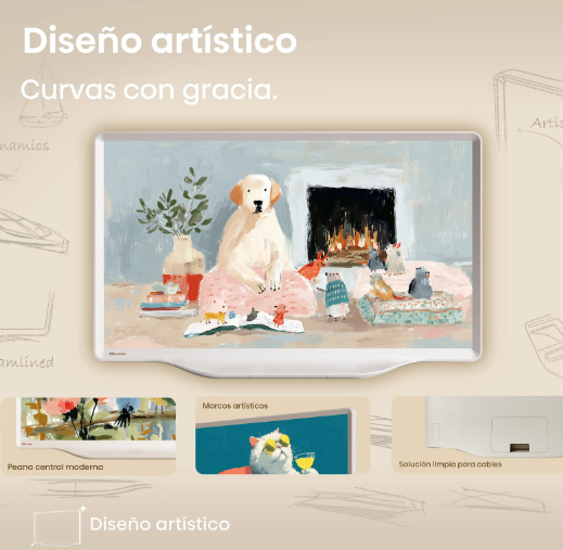 Televisor  Hisense 32S5Q QLED 32" Modo Arte Blanco