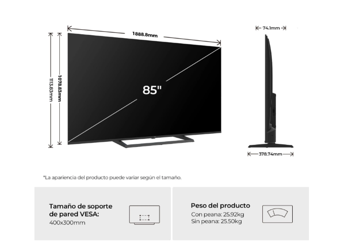 Haier S80G H85S80GUX QLED 85" 4K 120Hz